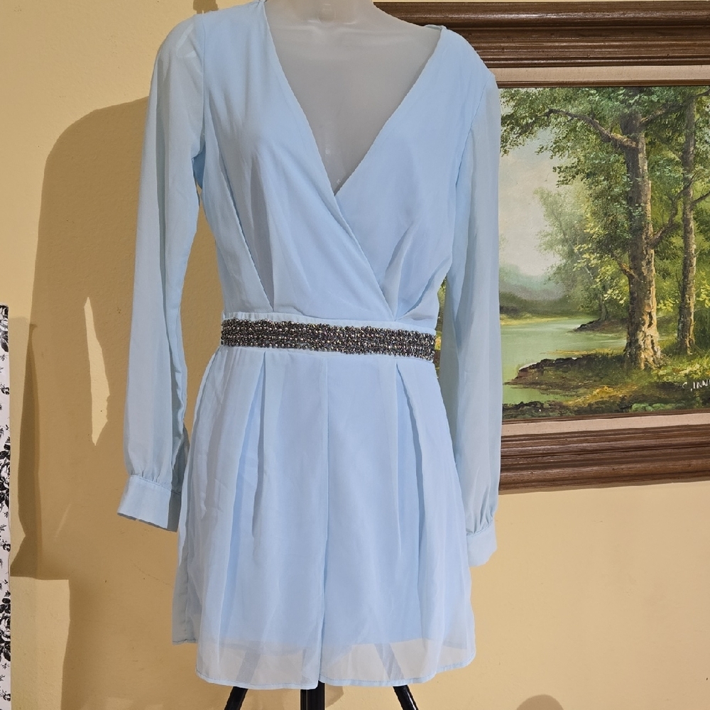 Romper with Embellished Waist C71